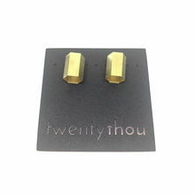 Load image into Gallery viewer, One Comb Brass Hex Studs