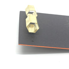 Load image into Gallery viewer, One Comb Brass Hex Studs