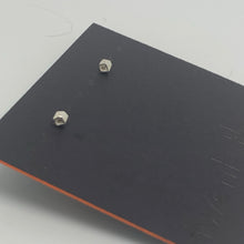Load image into Gallery viewer, Sterling silver open hex studs